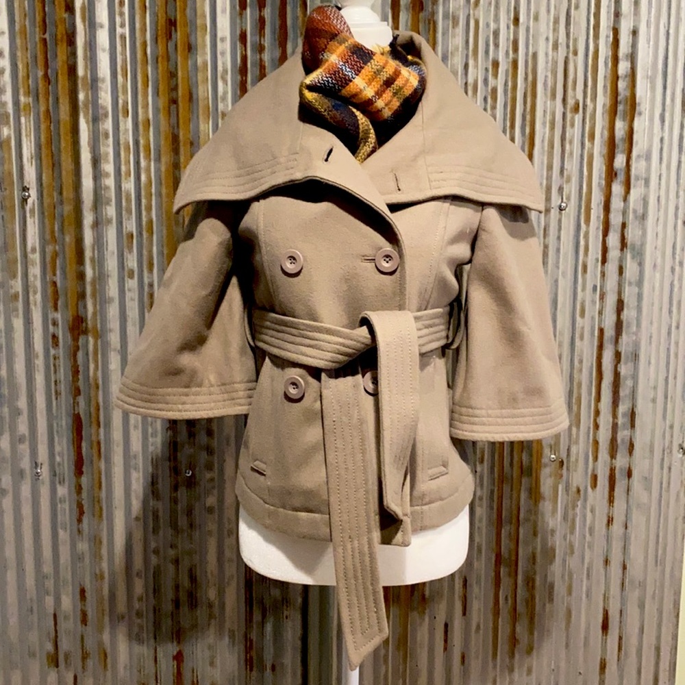 Old Navy 3/4 Sleeve Double-breasted Belted Pea Coat